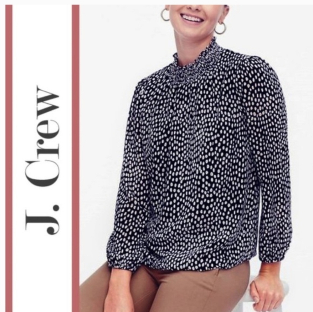 J. Crew women's Mercantile Classic Preppy Chic Career Work  Long Sleeve Top #71